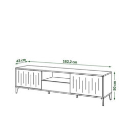 Heze Furniture Rimini Premium Tv Unit With Storage Modern Textured Door - thumbnail 4