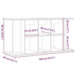Walplus Artisan Oak Aquarium Stand 120X40X60 Cm Engineered Wood - Fish Tank Cabinet - thumbnail 9