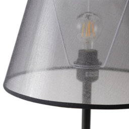 Darphe Modern Simple Bedside Lamp With Black Metal Base And Fabric Shade Table Lamp - thumbnail 7