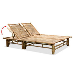 Walplus 2-Person Sun Lounger  For Beach, Backyard, Garden, Campsite Bamboo For Garden, Backyard, Balcony - thumbnail 4
