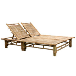 Walplus 2-Person Sun Lounger  For Beach, Backyard, Garden, Campsite Bamboo For Garden, Backyard, Balcony