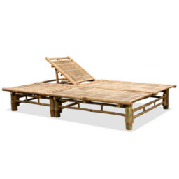 Walplus 2-Person Sun Lounger  For Beach, Backyard, Garden, Campsite Bamboo For Garden, Backyard, Balcony - thumbnail 2