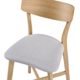Beliani Set Of 2 Bar Chairs Hope Wood Light Brown/ Grey - thumbnail 7