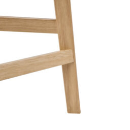 Beliani Set Of 2 Bar Chairs Hope Wood Light Brown/ Grey - thumbnail 9