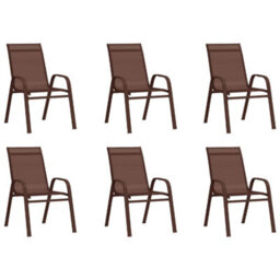 Berkfield 7 Piece Garden Dining Set Brown And Black - thumbnail 3