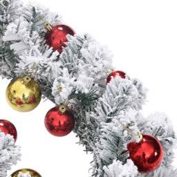 Walplus Christmas Garland With Baubles And Led Lights Green 5 M Pvc - thumbnail 5