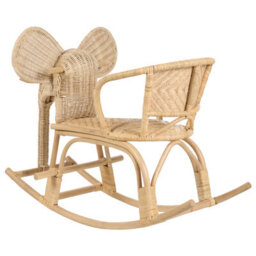 Wyld And Coco Garden Kids Elephant Rocking Chair - Natural Rattan, Indoor And Sheltered Patio Use - thumbnail 6