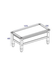 Core Products, Corona Coffee Table, Antique Wax Finish H46.6Cm X W107.0Cm X D53.8Cm - thumbnail 5