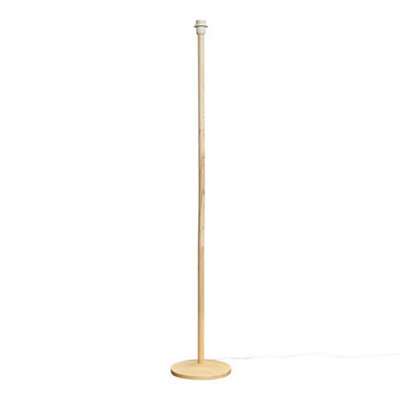Natural Light Wood Floor Lamp Base Standard Stem Living Room Free Standing - image 1