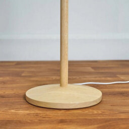 Natural Light Wood Floor Lamp Base Standard Stem Living Room Free Standing - thumbnail 4