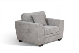 Grey Chenille Fabric 3 + 1 + 1 Seater Sofa And Armchair Set For Living Room Bertie - thumbnail 6