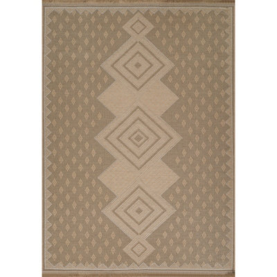Livabliss Mystery-Washable Tan Beige Ivory Modern Living Dining Jute Rug 158 X 213 Cm Easy Care, Non Shedding - image 1