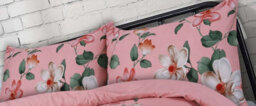 Homes & Linen Pink Meena Printed Microfiber 4 Piece Bedding Set Duvet Cover Fitted Sheet And Pillowcases - thumbnail 3