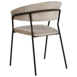 Beliani Set Of 2 Dining Chairs Mariposa Velvet Taupe - thumbnail 7