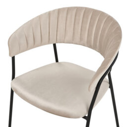 Beliani Set Of 2 Dining Chairs Mariposa Velvet Taupe - thumbnail 8