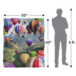 Royce Mcclure Silky Hot Air Balloon Sky Roads Supersoft Blanket Multicoloured (152Cm X 127Cm) - thumbnail 5