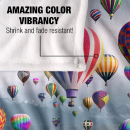 Royce Mcclure Silky Hot Air Balloon Sky Roads Supersoft Blanket Multicoloured (152Cm X 127Cm) - thumbnail 4