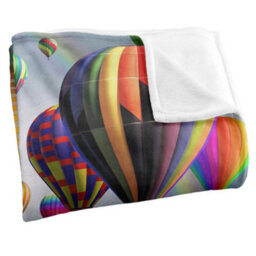 Royce Mcclure Silky Hot Air Balloon Sky Roads Supersoft Blanket Multicoloured (152Cm X 127Cm) - thumbnail 3
