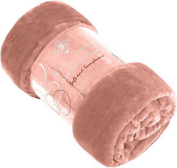 Gc Gaveno Cavailia Luxury Faux Fur Throw 200X240 Cm Blush Pink Fleece Blanket For King Bed & Sofa Bed - thumbnail 1