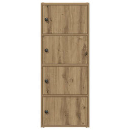 Berkfield Durable Bookcase Artisan Oak 40X24X102 Cm Engineered Wood - thumbnail 4