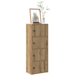 Berkfield Durable Bookcase Artisan Oak 40X24X102 Cm Engineered Wood - thumbnail 2