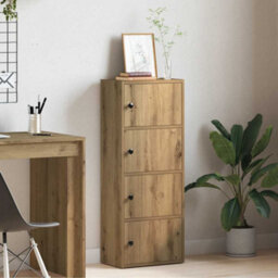 Berkfield Durable Bookcase Artisan Oak 40X24X102 Cm Engineered Wood - thumbnail 3