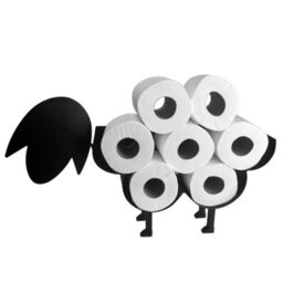 Finetree Sheep Toilet Roll Holder Black Free Standing Novelty Toilet Paper Stand Bathroom Decor - thumbnail 1