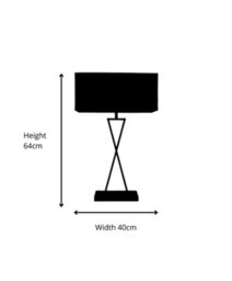 Lighting Supermarket Art Deco Tiffany Style Rectangular Glass Table Lamp - Ivory - Grey - Modern - thumbnail 8