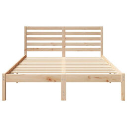 Berkfield Modern With Headboard Brown 140 X 190 Cm Solid Pine Wood - thumbnail 5