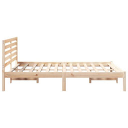 Berkfield Modern With Headboard Brown 140 X 190 Cm Solid Pine Wood - thumbnail 6