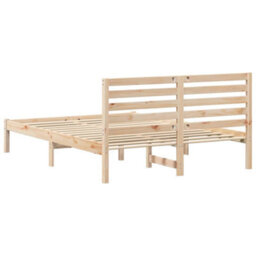 Berkfield Modern With Headboard Brown 140 X 190 Cm Solid Pine Wood - thumbnail 7