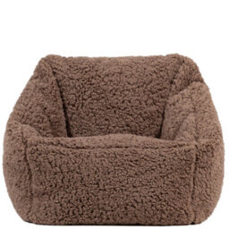 Icon Kids Natalia Teddy Berber Fleece Armchair Bean Bag, Mocha Brown - thumbnail 4