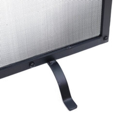 Charles Bentley Aspen Fireguard Contemporary Iron Silver Mesh Black Boarder Matte Finish - thumbnail 7