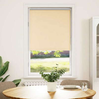Berkfield Durable Roller Blind Blackout Beige 80X175 Cm Fabric Width 75.7 Cm Polyester