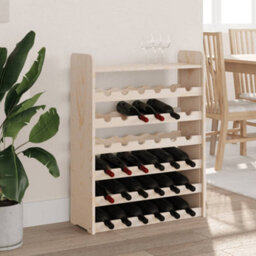 Walplus Wine Rack With Top Board 67.5X25X87 Cm Solid Wood Pine - thumbnail 3