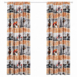 "Smart Living Selfie Animal Curtains Pair With Tie Backs - Dog Urban Print- Multi - 66""x72""" - thumbnail 5