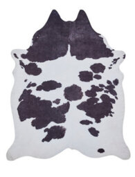 Faux Cow Print Black White Abstract Modern Cowhide Animal Rug For Living Rug For Living Room And Bedroom-130Cm X 155Cm - thumbnail 9