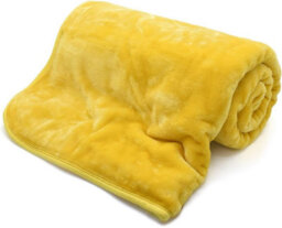 Homes & Linen Fleece Faux Fur Ochre Roll Mink Throws Soft Cosy Bed Blankets