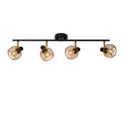 Lucide Maren 4 Light Spotlight Bar Black / Gold - image 1
