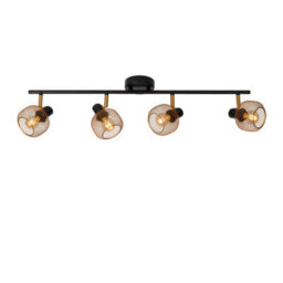 Lucide Maren Retro Ceiling Spotlight Bar - 4Xe14 - Matt Gold, Brass