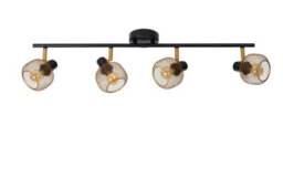 Lucide Maren 4 Light Spotlight Bar Black / Gold - thumbnail 2