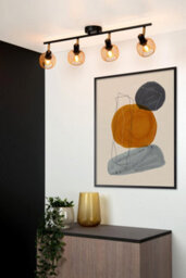 Lucide Maren 4 Light Spotlight Bar Black / Gold - thumbnail 4