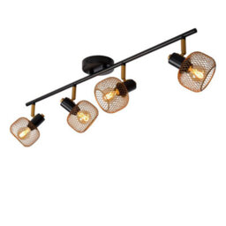 Lucide Maren 4 Light Spotlight Bar Black / Gold - thumbnail 7