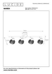 Lucide Maren 4 Light Spotlight Bar Black / Gold - thumbnail 8