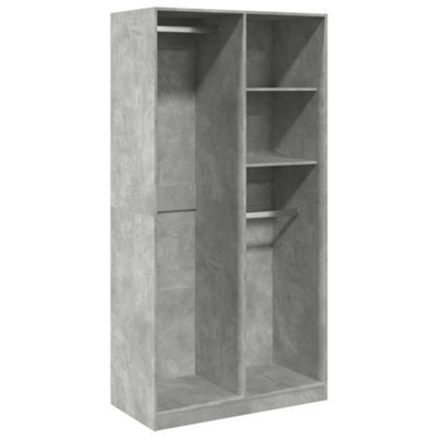 Berkfield Durable Wardrobe Concrete Grey 100X50X200 Cm Engineered Wood - image 1