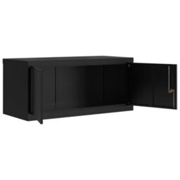 Berkfield File Cabinet Black 90X40X40 Cm Steel - thumbnail 4