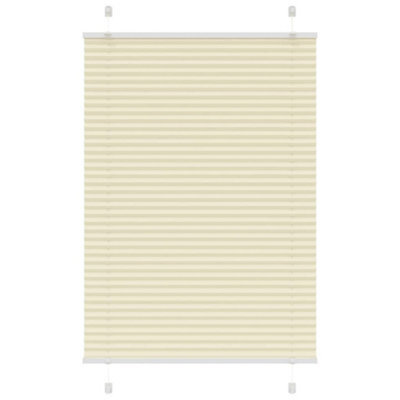 Berkfield Pleated Blind Cream 95X150 Cm Fabric Width 94.4 Cm Polyester - image 1