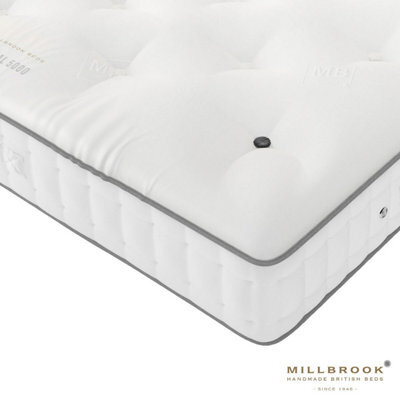 Millbrook Beds Natural 5000 Pocket Mattress In 4 Sizes - Medium Firm, 29Cm Deep, Micro Springs, Wool & Cotton, Uk Handmade - image 1