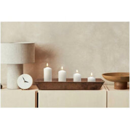 SolaDirect Set Of 4 Pillar Candles, Set Of 4 Votive Candles, Decorative Household Candles, Long Burning Time - Advent, Christmas (Red) - thumbnail 4