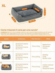 LEDREM Linen-Look Dog Bed With Raised Edges, Easy To Clean, Light Grey - thumbnail 4